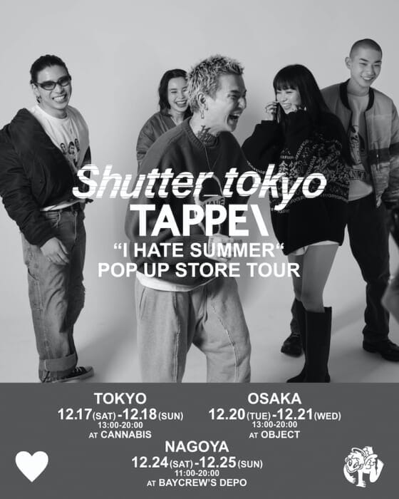 JIN KAWAGUCHI率いるshutter_tokyoと、タトゥーアーティストのTAPPEIによるポップアップツアーが2年振りに開催。 |  NEWS | HOUYHNHNM（フイナム）